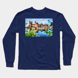 Caernarfon Castle Low Perspective Long Sleeve T-Shirt